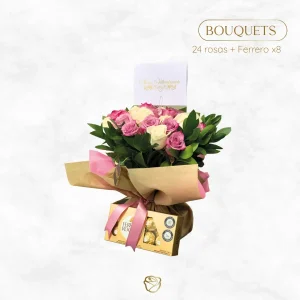Bouquet Rosas | Choco Ferrero X8