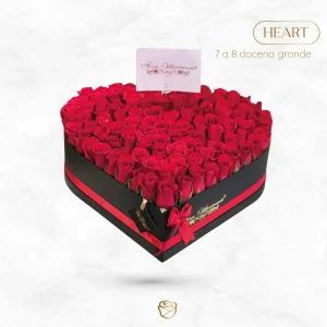 Caja Corazón Rosas | Grande | 7 a 8 Docenas