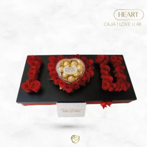 Caja I LOVE YOU Rosas | 48 Unidades | Ferrero
