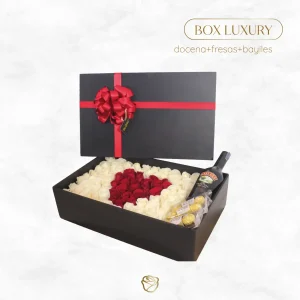 Caja Rectangular Rosas | 8 Docenas | Chocolates x9 | Grande