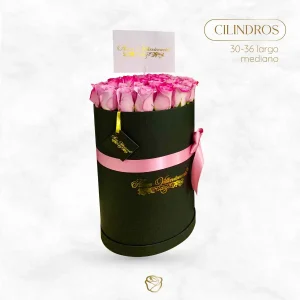 Cilindro Plano Rosas | 30 a 36 Unidades | Mediano