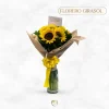 Florero de Vidrio | Girasoles