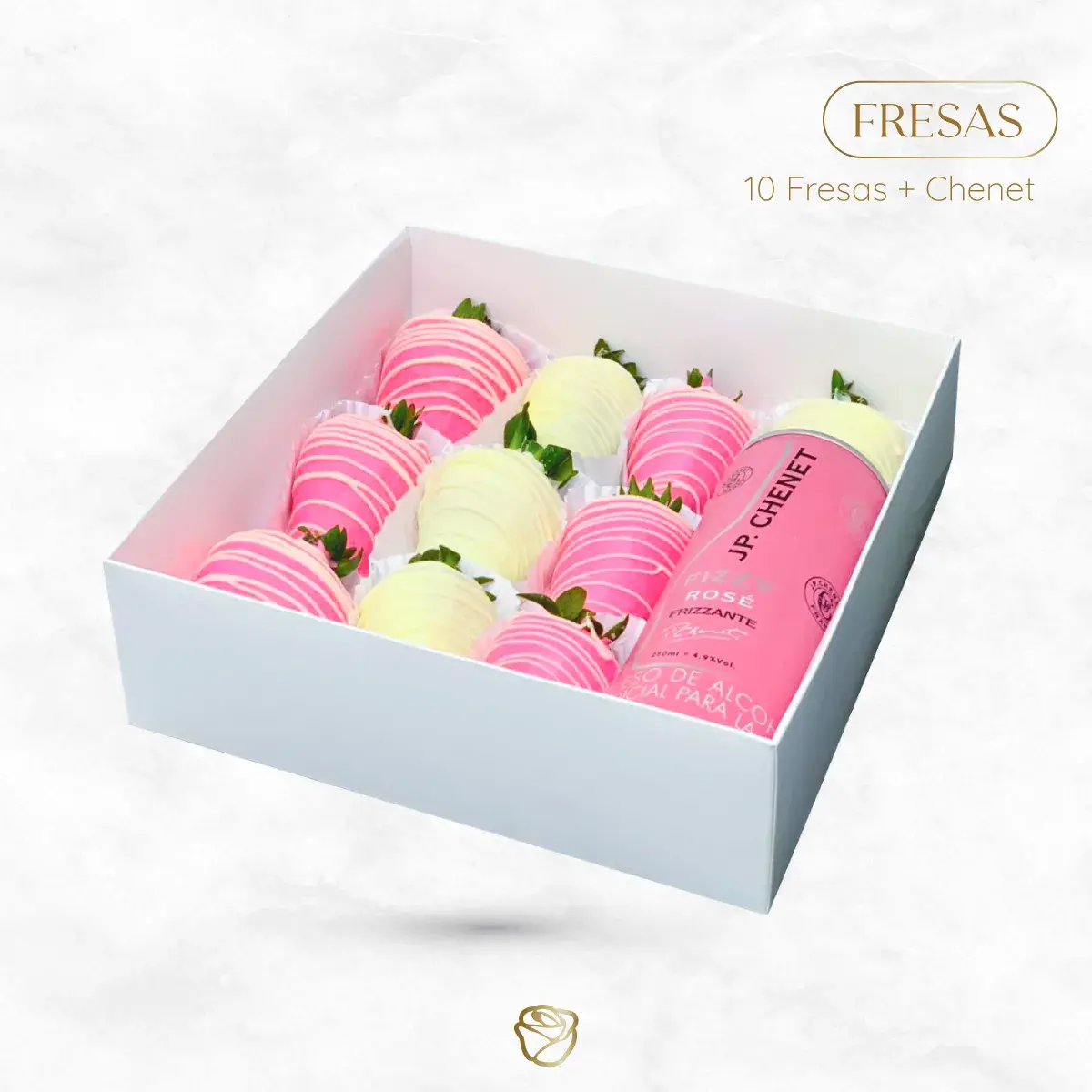 Caja 10 Fresas + JP Chanet o Whisky
