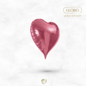 Globo Corazón Metalizado con Helio