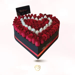 Caja Corazón Rosas | Grande | 6 Docenas